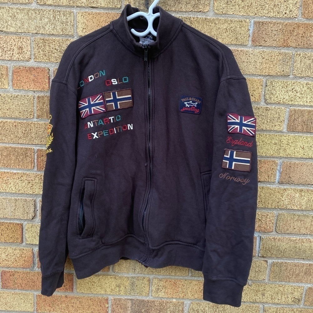 Vintage Paul & Shark Yaughting Embroidered London Arctic Expedition Sweater L